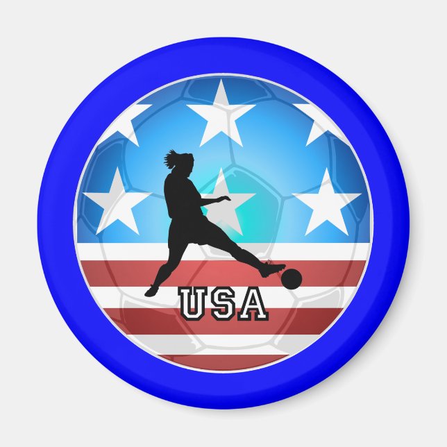 womens soccer magnet (Front)