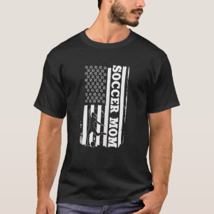 Womens Soccer Mom Americasoccer Ball Usa Flag Wome T-Shirt