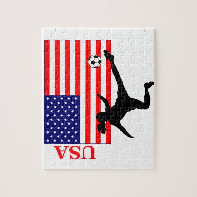 Women's Soccer USA Jigsaw Puzzle (Vertical)