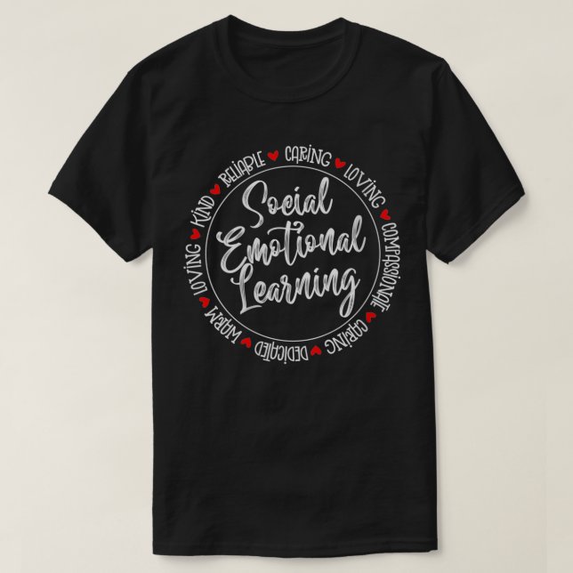 Womens Social Emotional Learning Heart Counsellor  T-Shirt (Design Front)