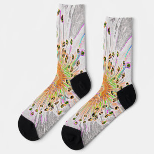 Womens Socks with Abstract Pastel Design