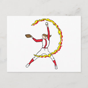 Womens Softball Pitcher Postcard