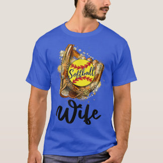 Womens Softball Wife  T-Shirt