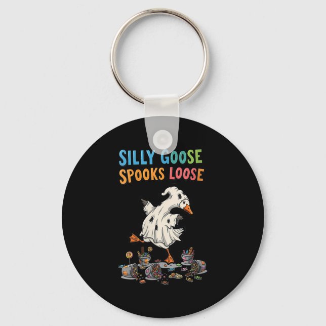 Womens Soky Goose Soks Loose Silly Duck Halloween  Keychain (Front)