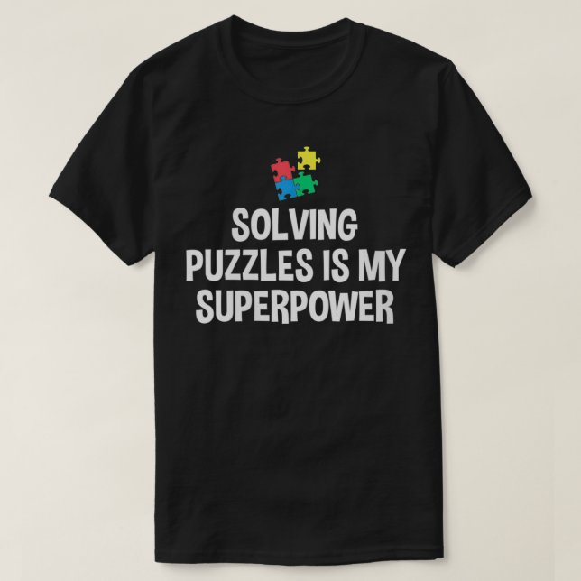 Womens Solving Puzzles Is My Superpower Puzzle Lov T-Shirt (Design Front)