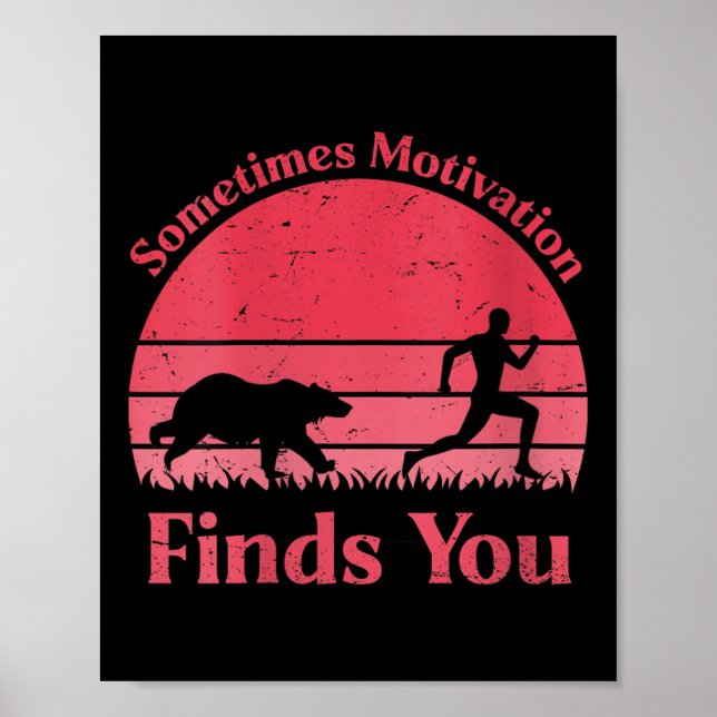 Womens Sometimes Motivation Finds You V-neck  Poster (Front)
