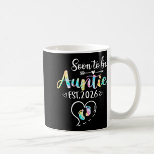 Womens Soon To Be Aunt Est 2026 For New Aunt V-nec Coffee Mug