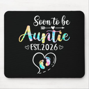 Womens Soon To Be Aunt Est 2026 For New Aunt V-nec Mouse Pad