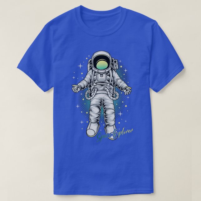 Womens Space Explorer VNeck   2  T-Shirt (Design Front)