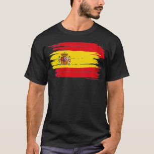 Womens Spain Spanish Barcelona Flag Madrid Country T-Shirt