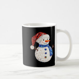 Womens Sparkly Rhinestone Snowman Pajamas Holiday Coffee Mug