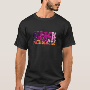 Womens Speech Language Pathologist Boho Retro Spee T-Shirt