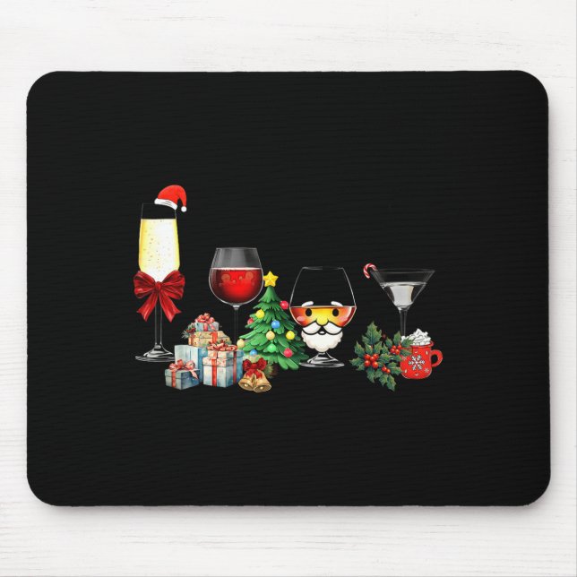 Womens Spellbind Wine Gl Of Santa Claus Gift Chris Mouse Pad (Front)