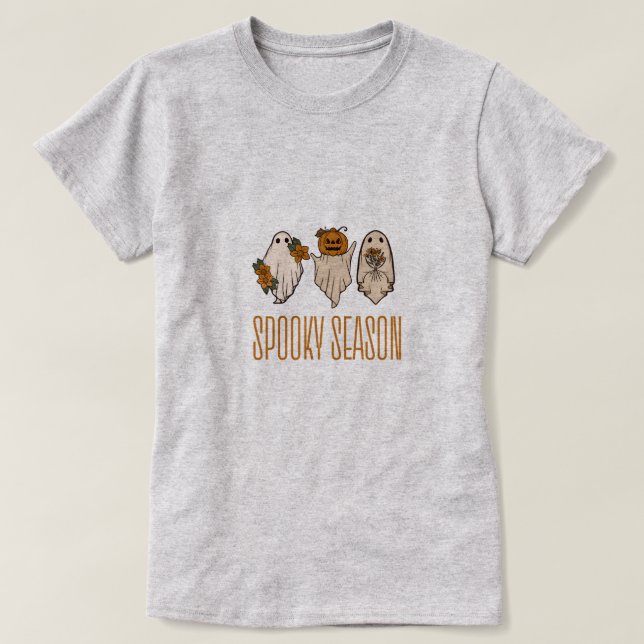Women's SpookySeason Ghost Shirt - Halloween Vibes (Design Front)