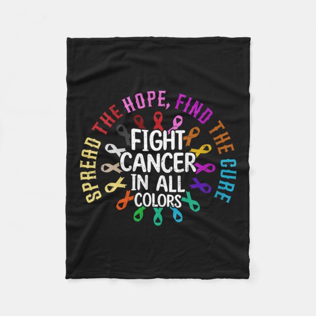Womens Spread The Hope Find The Cure Fight Cancer  Fleece Blanket