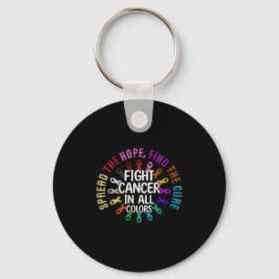 Womens Spread The Hope Find The Cure Fight Cancer  Keychain