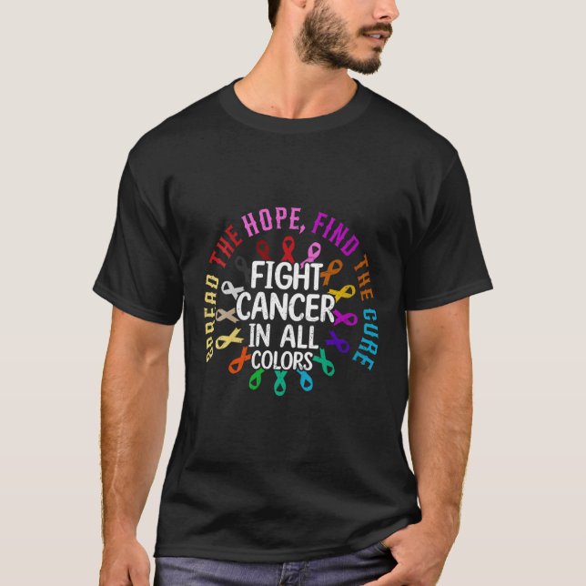 Womens Spread The Hope Find The Cure Fight Cancer  T-Shirt (Front)