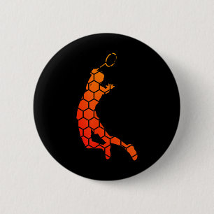 Womens Squash Shuttle Badminton Badminton Player 2 Inch Round Button