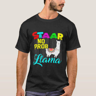 Womens Staar Test Day No Prob Llama Teacher Exam T T-Shirt