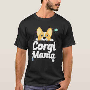 Womens Stay Home Dog Mom Corgi Mama Breed Tee