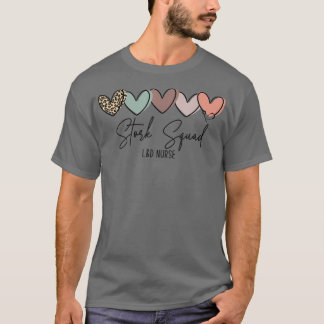 Womens Stork Squad Labour and Delivery Nurse Leopa T-Shirt