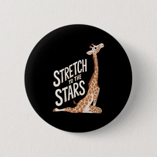Womens Stretch Toward The Galaxy Sitive Yoga Giraf 2 Inch Round Button