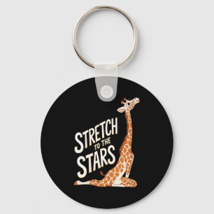 Womens Stretch Toward The Galaxy Sitive Yoga Giraf Keychain