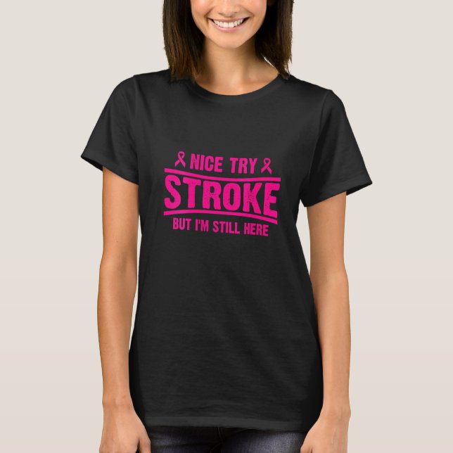 Womens  Stroke Survivor  Cute Brain Attacks Men Wo T-Shirt (Front)