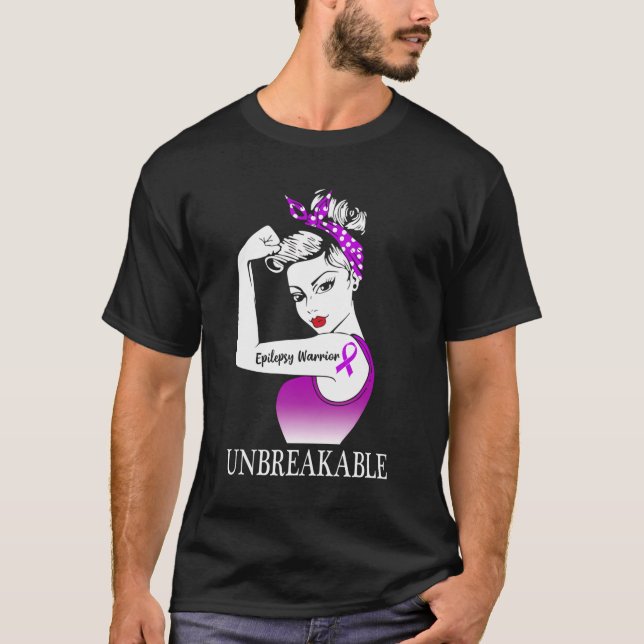 Womens Strong Epilepsy Warrior T-Shirt (Front)