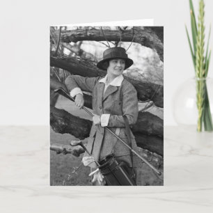 Women's Style in Golf Attire, early 1900s Card