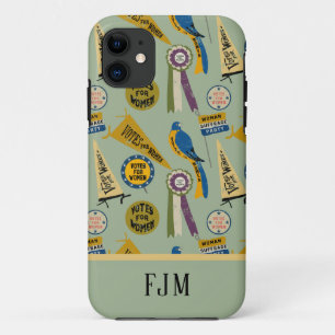 Womens Suffrage Movement Memorabilia Collage Print iPhone 11 Case