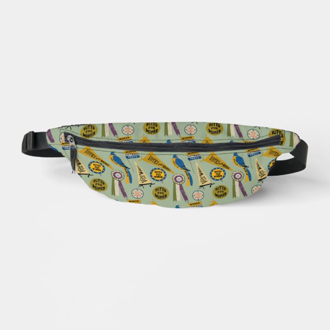 Womens Suffrage Movement Memorabilia Collage Print Fanny Pack (Front)