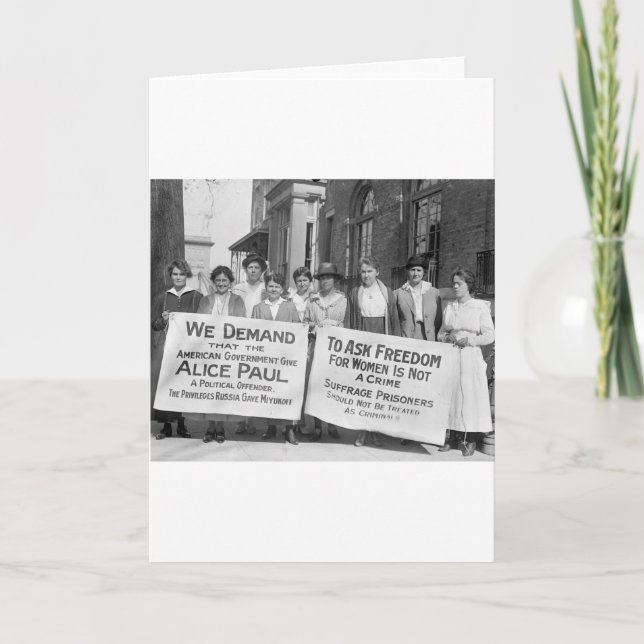 Women's Suffrage Pickets, 1917 Card (Front)