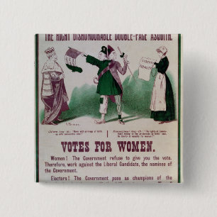 Women's Suffrage Poster 2 Inch Square Button