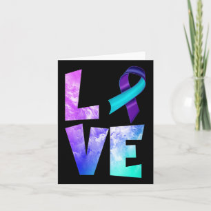 Womens Suicide Prevention Awareness Love Purple Te Card