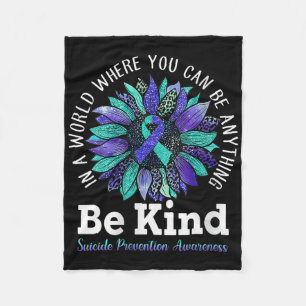 Womens Suicide Prevention Awareness Week Be Kind L Fleece Blanket
