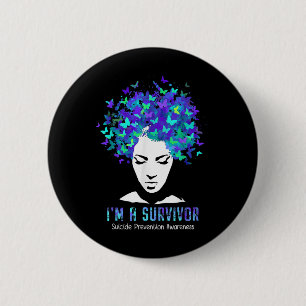 Womens Suicide Prevention Awareness Week Survivor 2 Inch Round Button