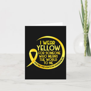 Womens Suicide Prevention Awareness Yellow Ribbon Card