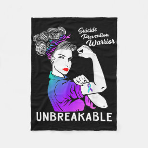 Womens Suicide Prevention Warrior Awareness Week U Fleece Blanket