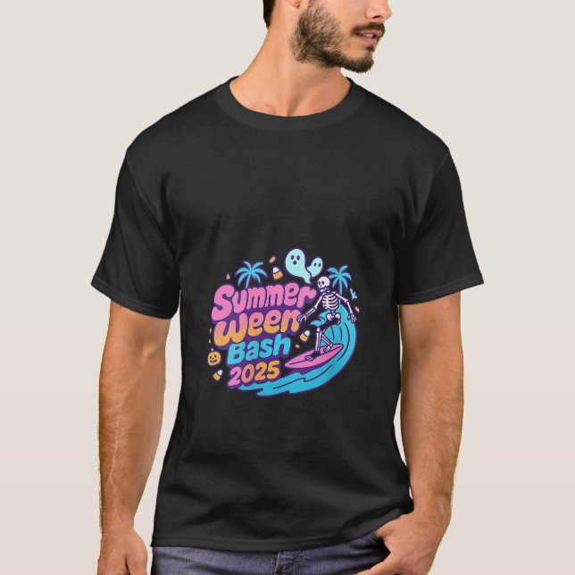 Womens SummerWeen Bash 2025 Skeleton Beach Party H T-Shirt (Front)