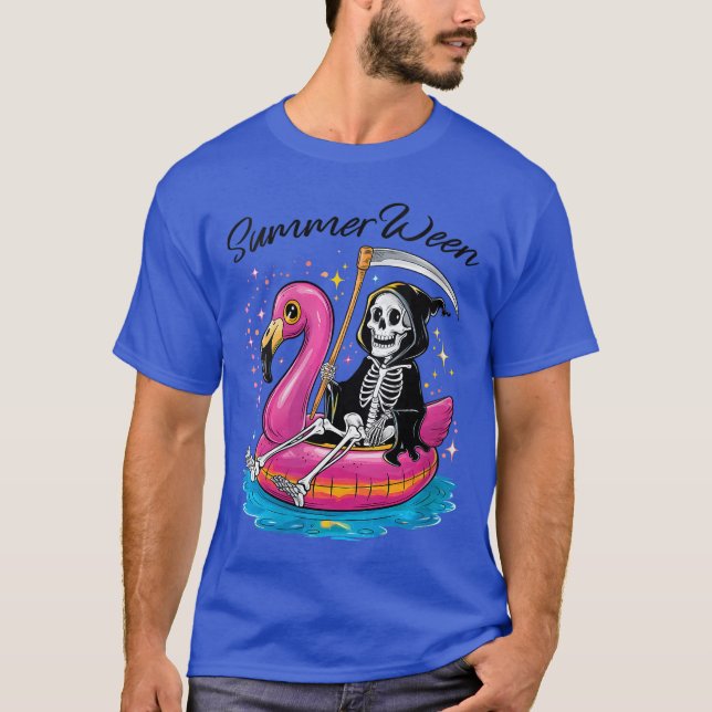 Womens Summerween Vibes Skeleton Summer Vacation f T-Shirt (Front)