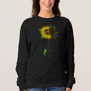 Womens Sunflower Best Dog Mom Ever Miniature Schn Sweatshirt