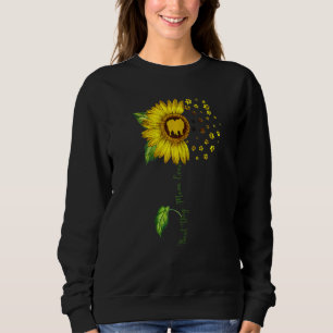 Womens Sunflower Best Dog Mom Ever  Pomeranian Dog Sweatshirt