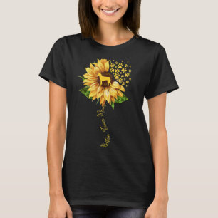 Womens Sunflower Boston Terrier Mom Dog T-Shirt