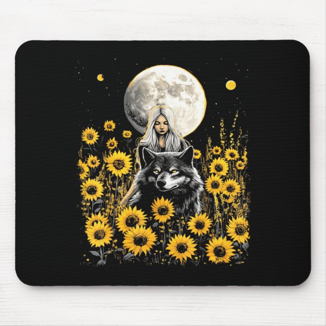 Women's sunflower designer  mouse pad (Front)