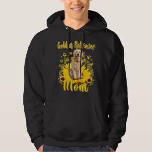 Womens Sunflower Golden Retriever Mom Dog   Mother Hoodie