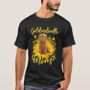 Womens Sunflower Goldendoodle Mom Dog Mother's Day T-Shirt