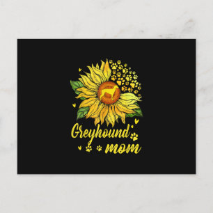 Womens Sunflower Greyhound Mom Dog Lover Gift Holiday Postcard