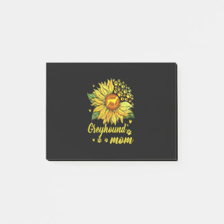 Womens Sunflower Greyhound Mom Dog Lover Gift Post-it Notes