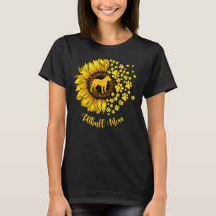 Womens Sunflower Pitbull Mom Dog Lover 438 T-Shirt